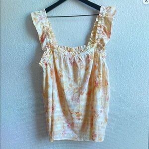 Floral Ruffle Strap Top